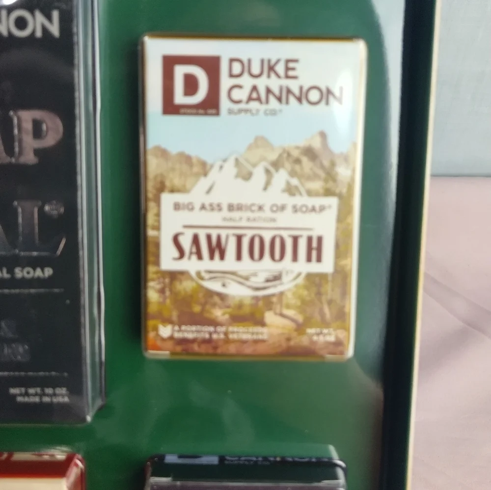 Naughty or Nice Soap 4 Bars Gift Set Duke Cannon Lump Of Coal, Sawtooth, Burbon